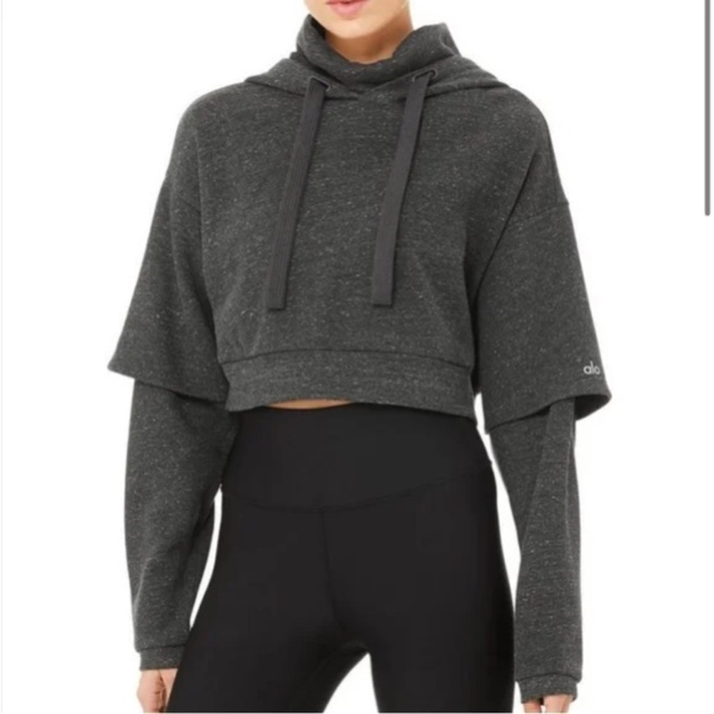 Alo Yoga Eternal Hoodie in Anthracite Heather